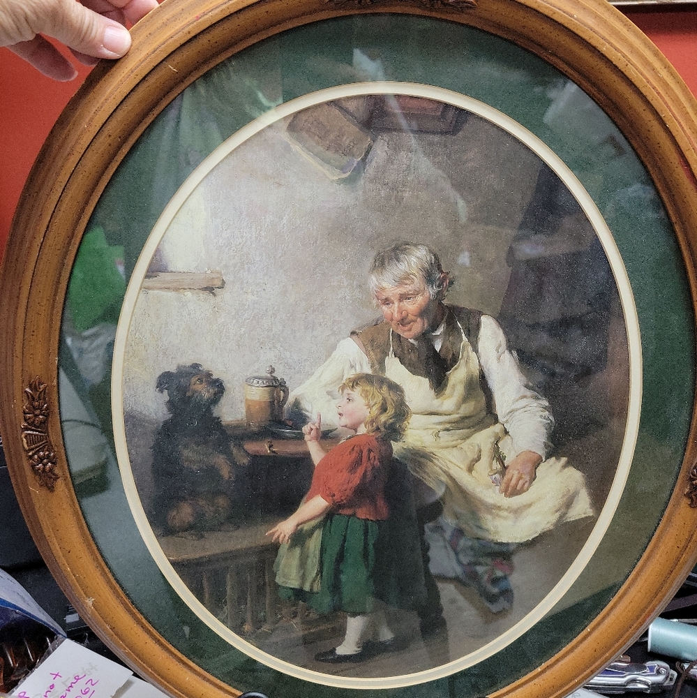 Vintage Child Picture Uttermost Company Rocky Mount VA Country Decor Wall 23x19.